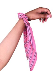 Pink Scarf Scrunchie