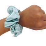 Mint Green Slouchy Satin Scrunchie