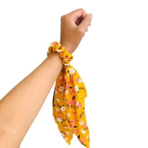 Yellow Scarf Scrunchie