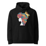 Hoodie Royalty is my DNA - Colourful Afro Print  100% Organic Cotton