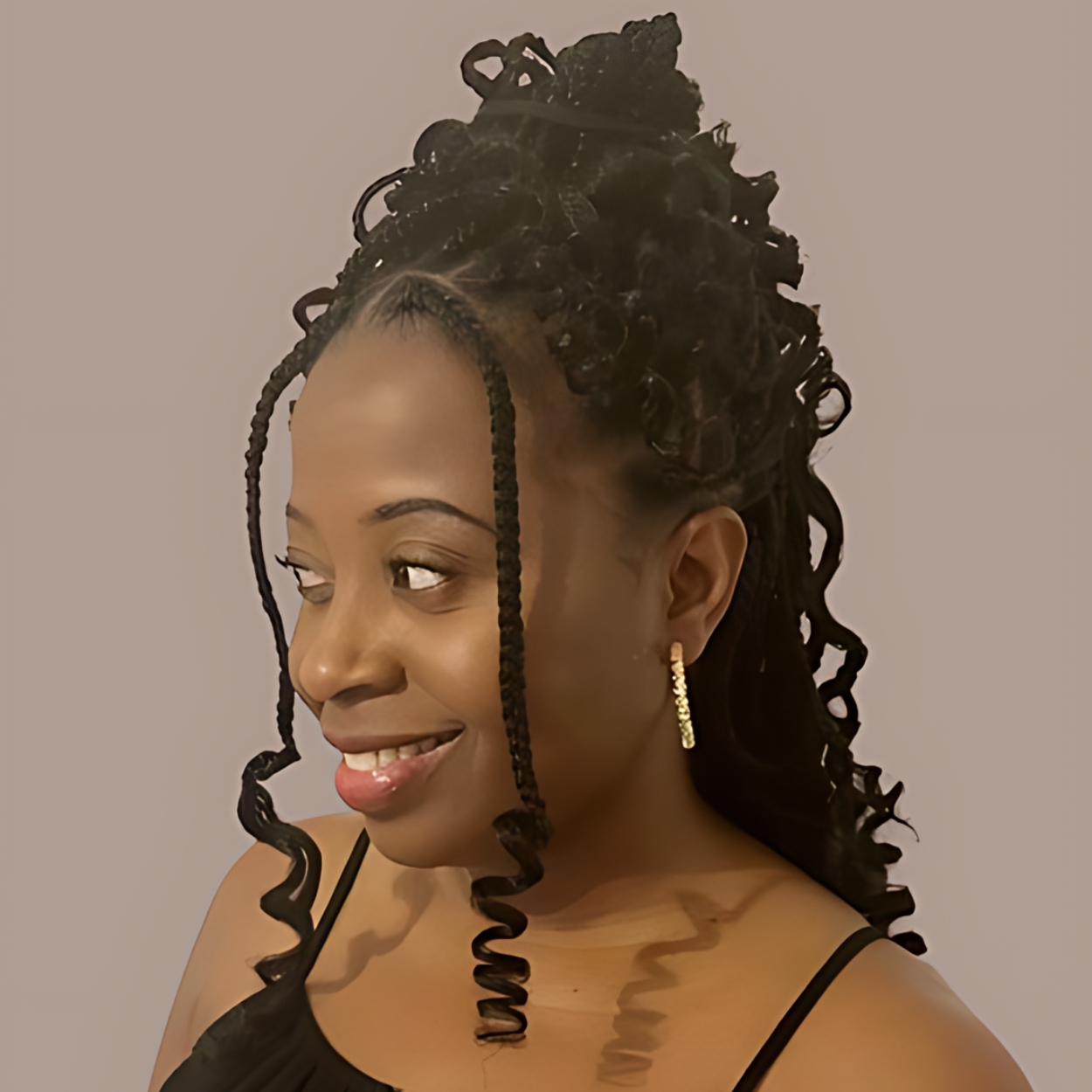 curly ends box braids