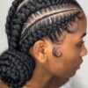 simple design cornrows with extensions