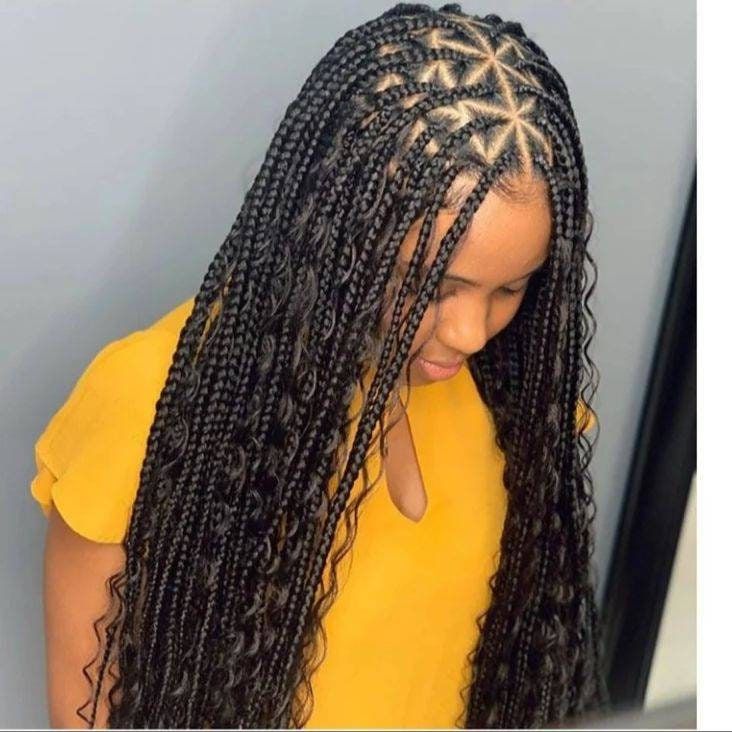 triangle parts box braids