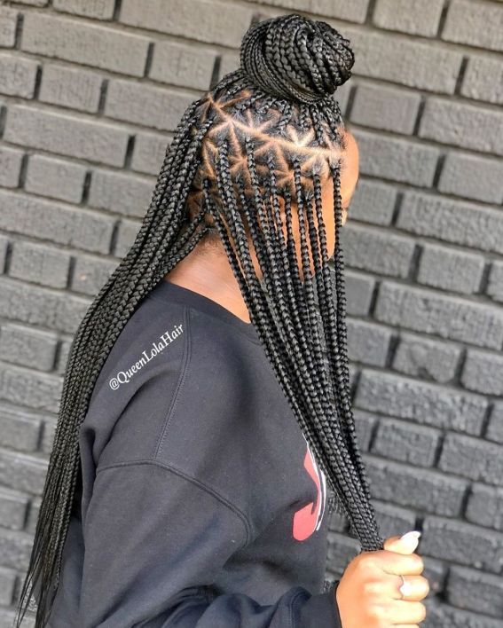 triangle parts box braids